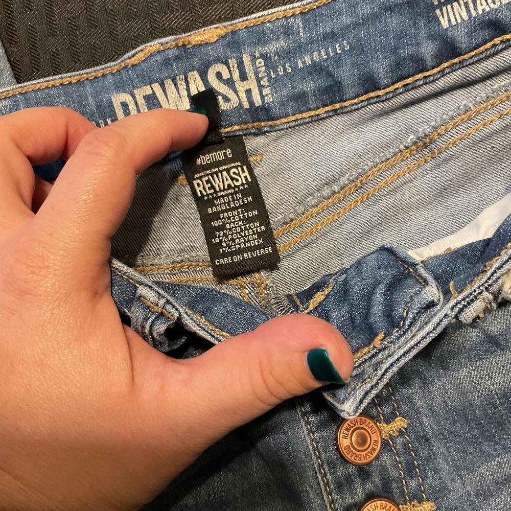 Rewash Jeans Womens 5/27 High Rise Mom Button Fly Distressed Vintage Reunion - Picture 6 of 13